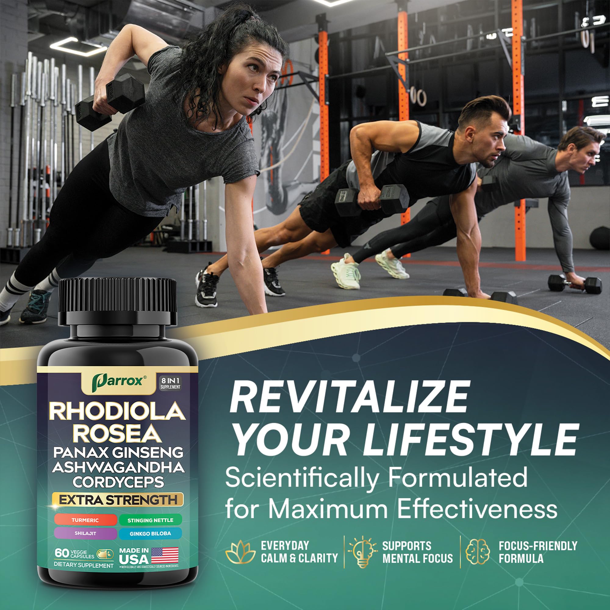 Daily wellness routine with Parrox capsules packaging