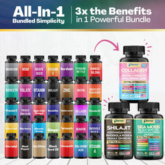 Collagen 14-in-1 bottle with hyaluronic acid, keratin and zinc