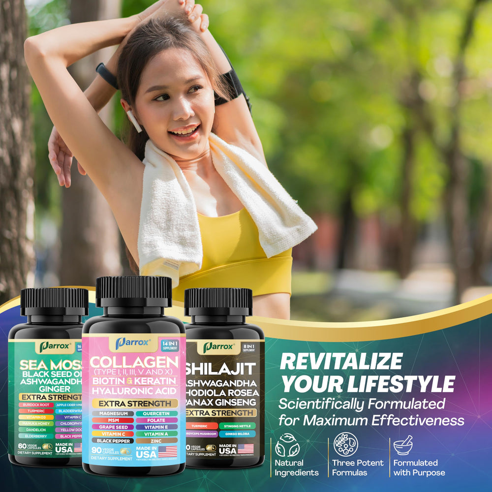 Close-up of Sea Moss capsule label