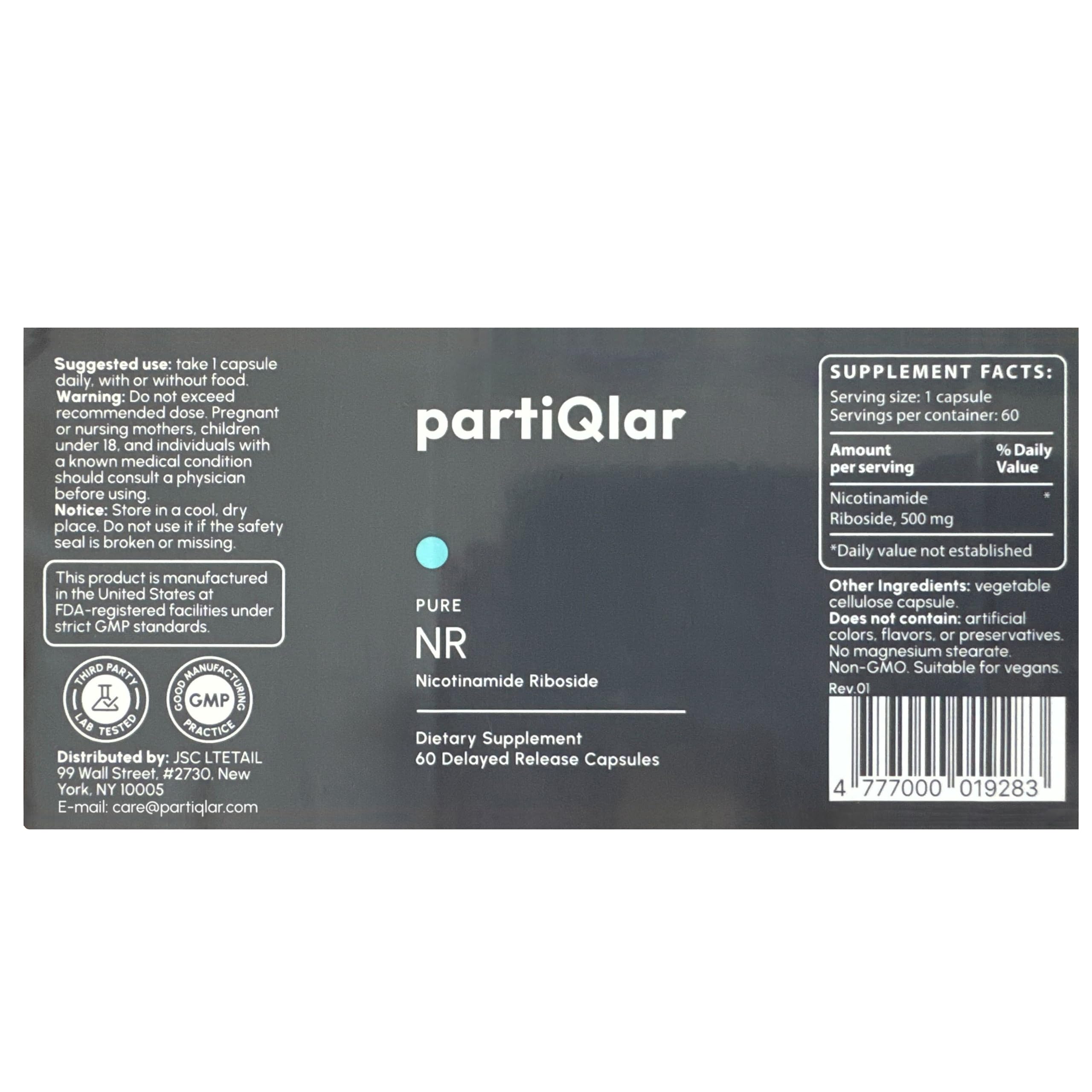 NR 500mg capsules close-up