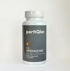 Close-up of partiQlar Spermidine label