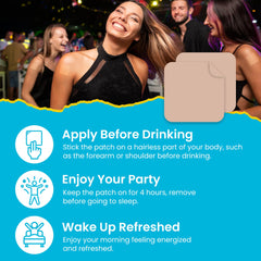 Waterproof patch worn on skin during night out