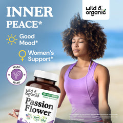 Close-up of passion flower extract capsules ingredients