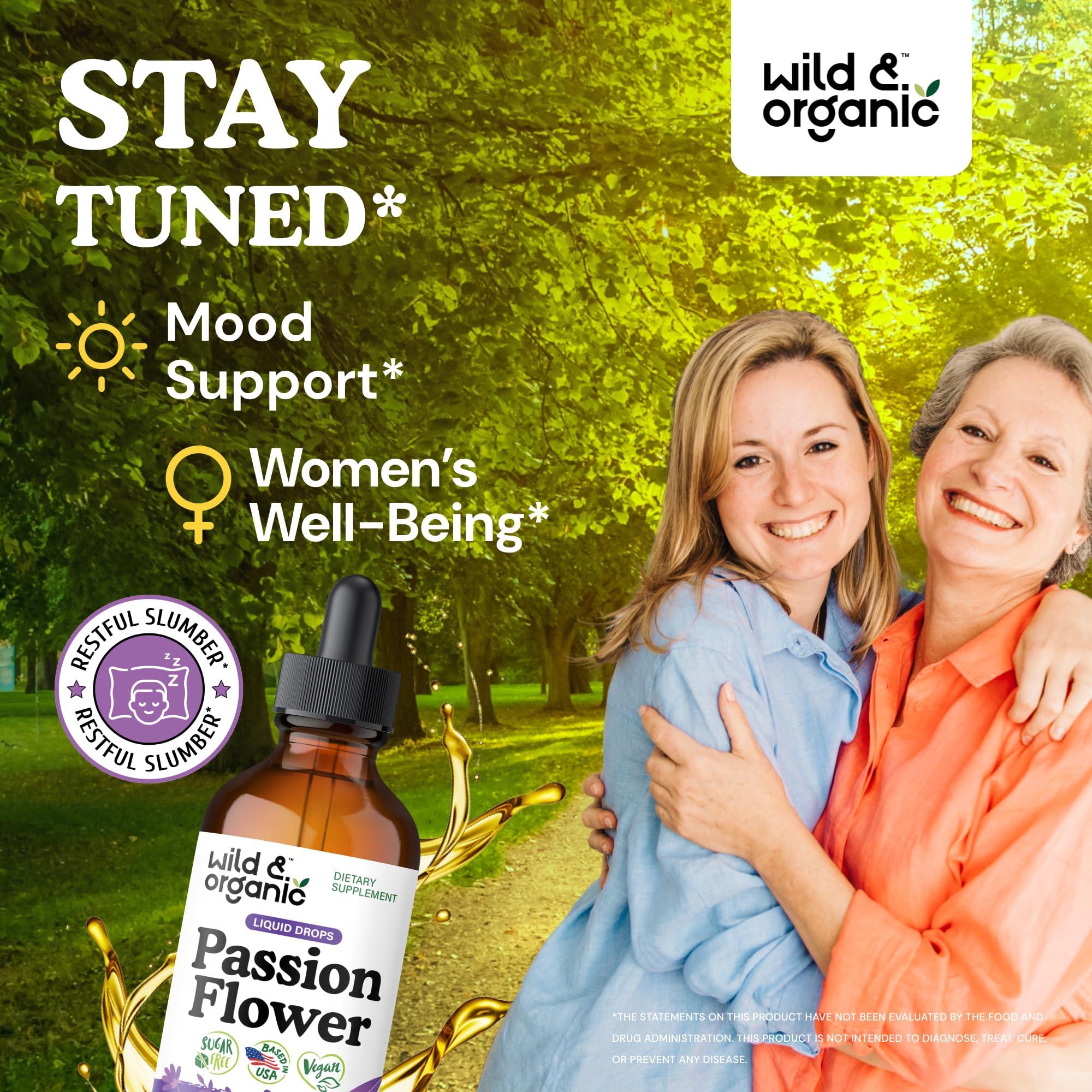 4 oz bottle of passion flower tincture with dropper