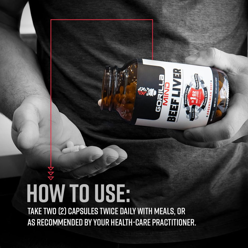 Pasture-raised, hormone-free beef liver capsules