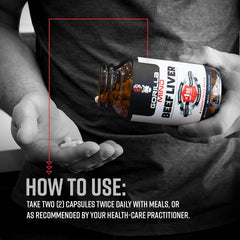 Pasture-raised, hormone-free beef liver capsules