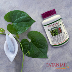 Patanjali Giloy Ghanvati 60 Tab Pack of 3 side view of packaging