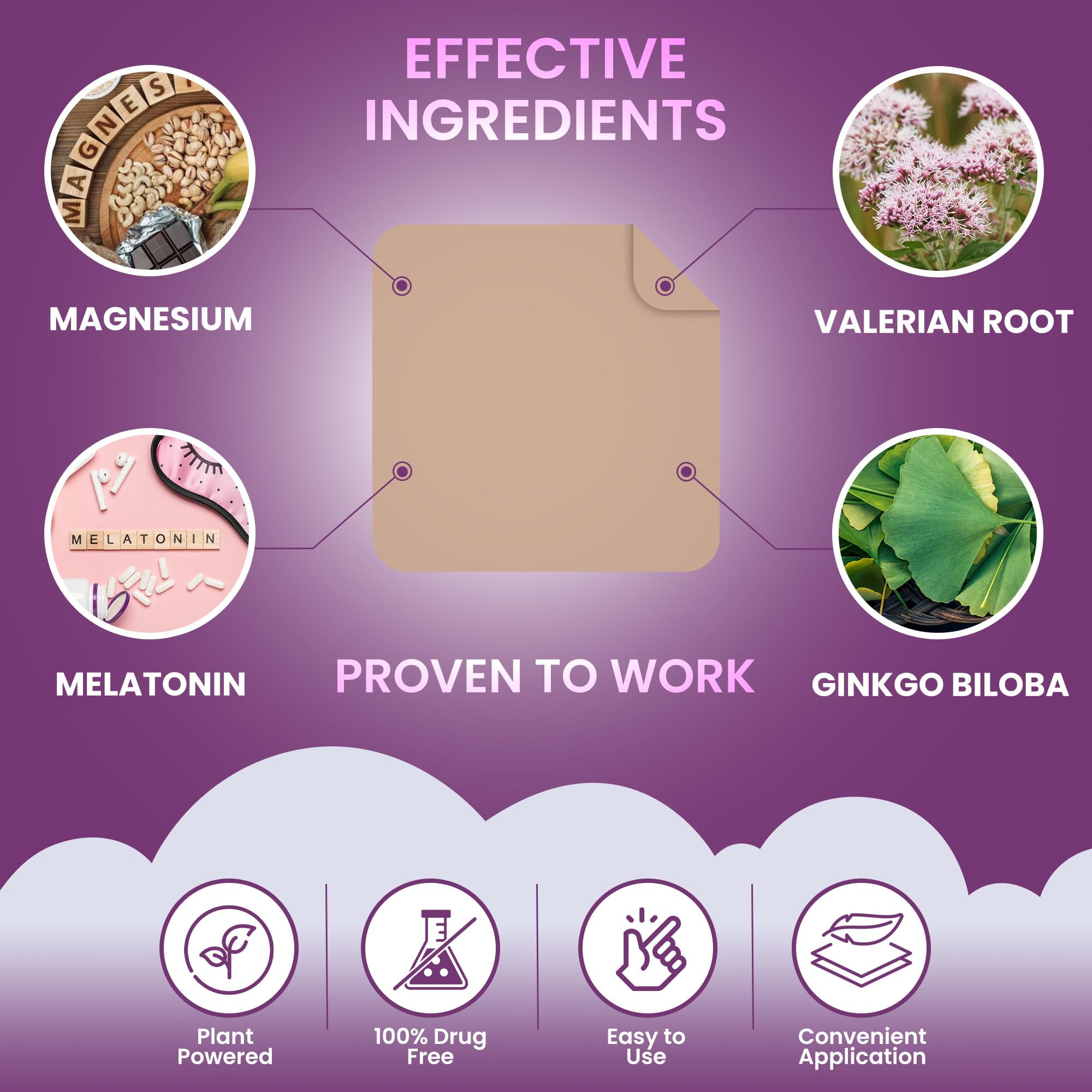 Patch applied to bare arm demonstrating transdermal sleep delivery