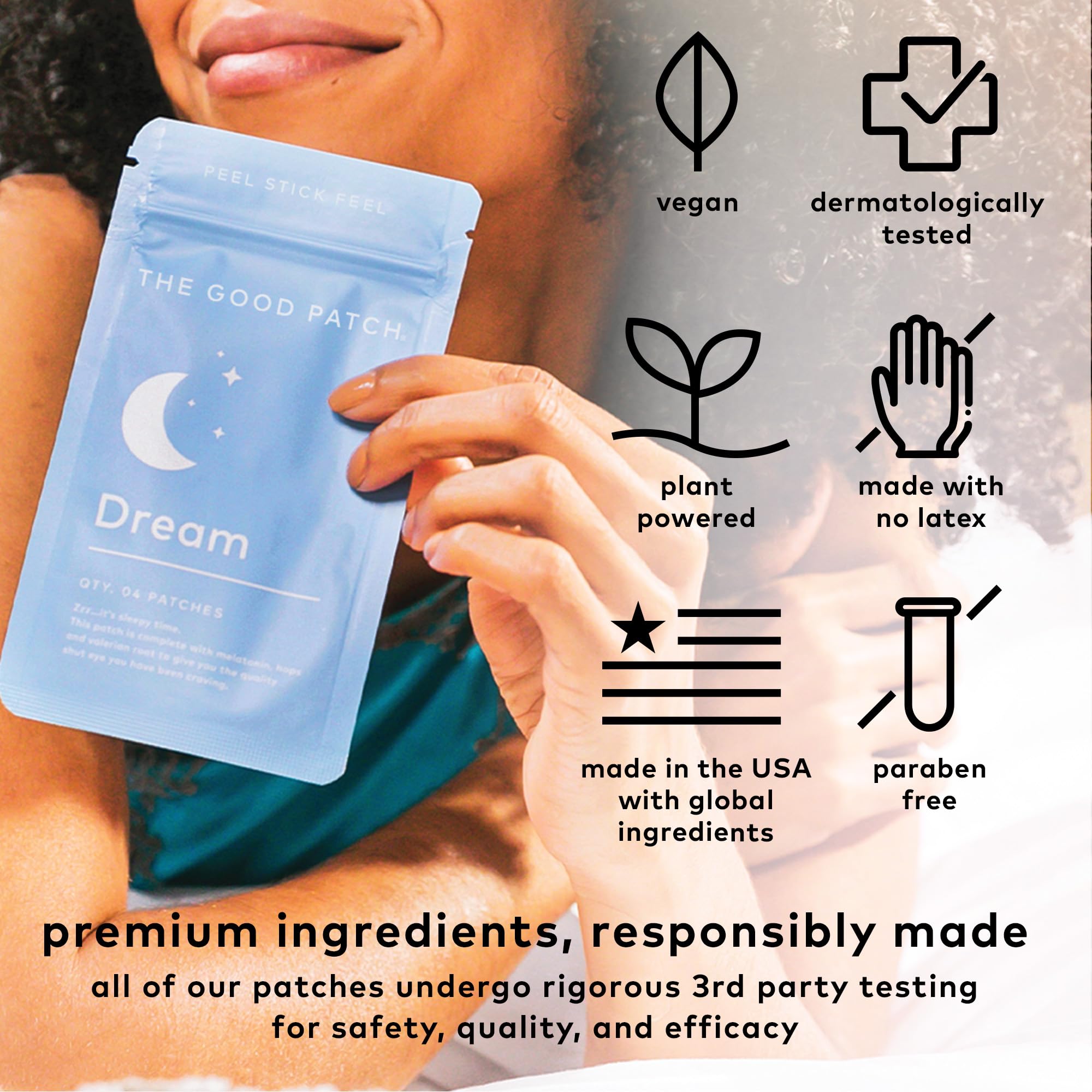 Person applying The Good Patch to skin