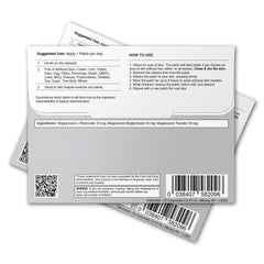PatchAid topical patch applied to back for magnesium delivery