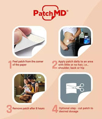PatchMD GLP-1 Patch being peeled for application