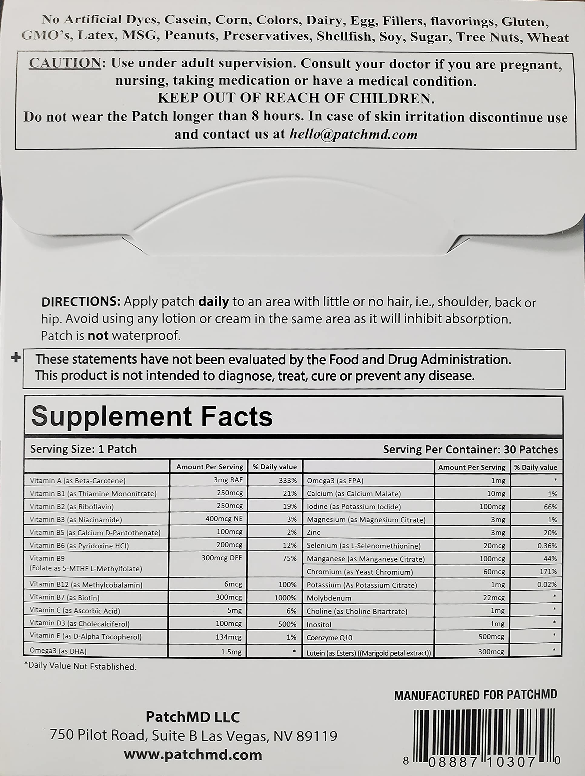 PatchMD Kids packaging and product label