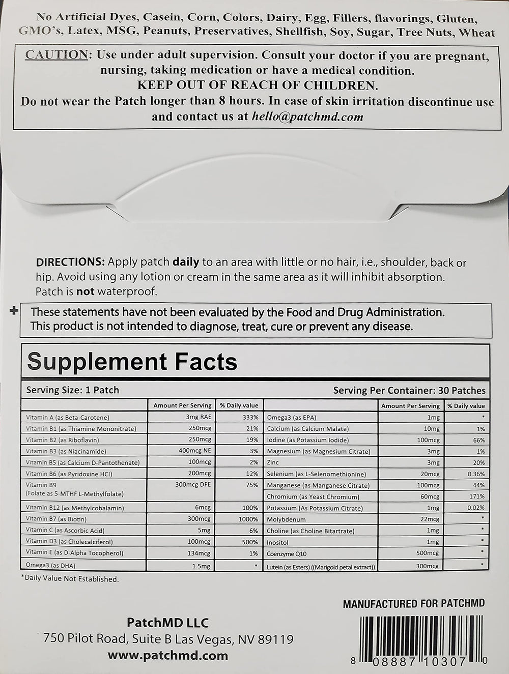 PatchMD Kids packaging and product label