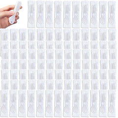 Patelai 200 pcs thumbprint-handle toothbrushes in white, individually packaged