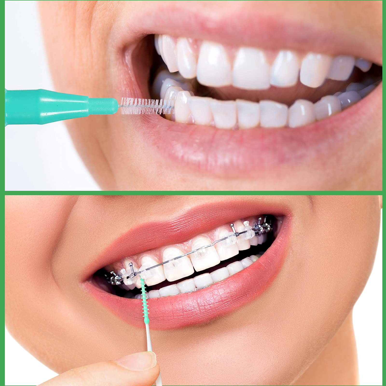 Durable interdental cleaning tools with rubber, steel and nylon