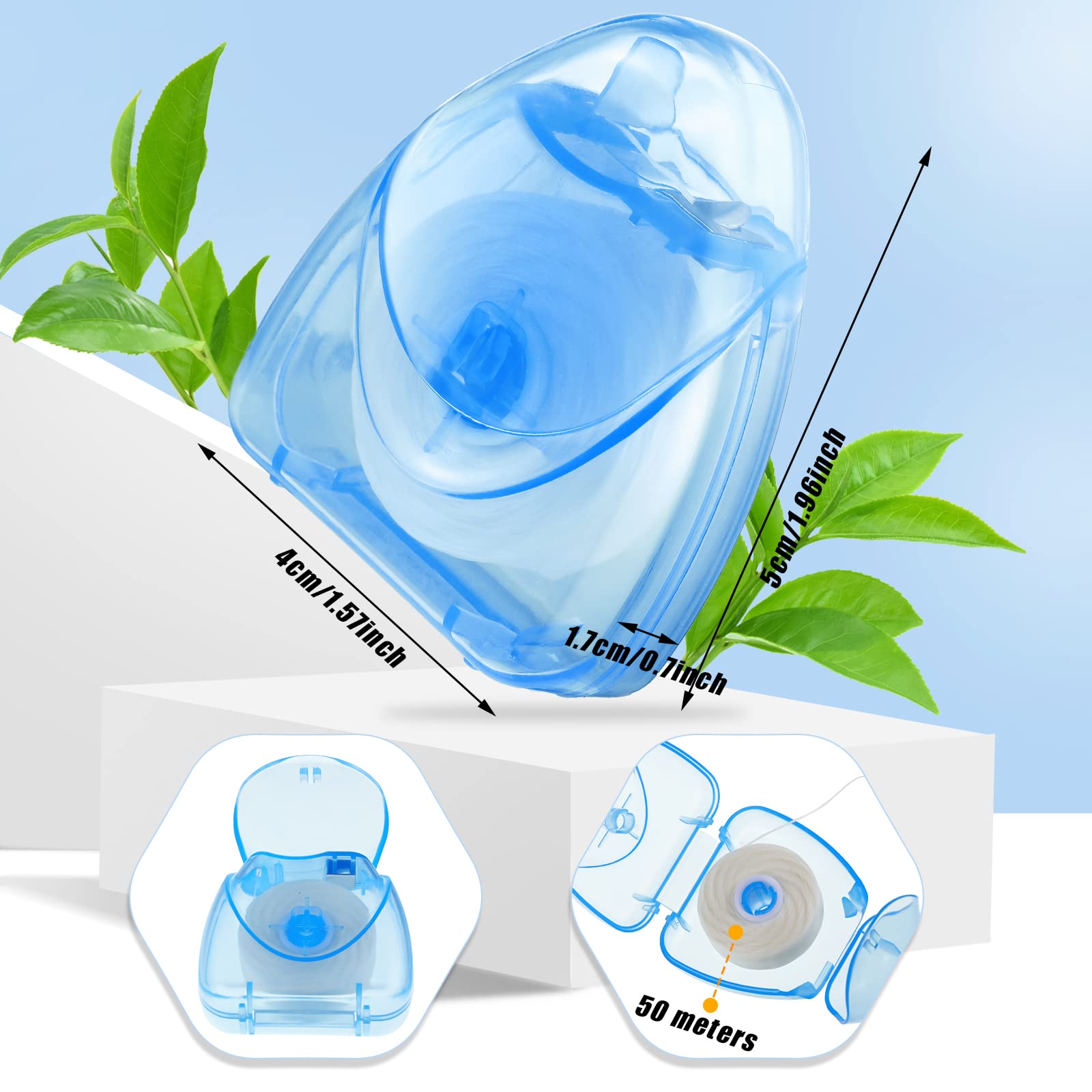 Travel-size dental floss picks with mint scent from Patelai