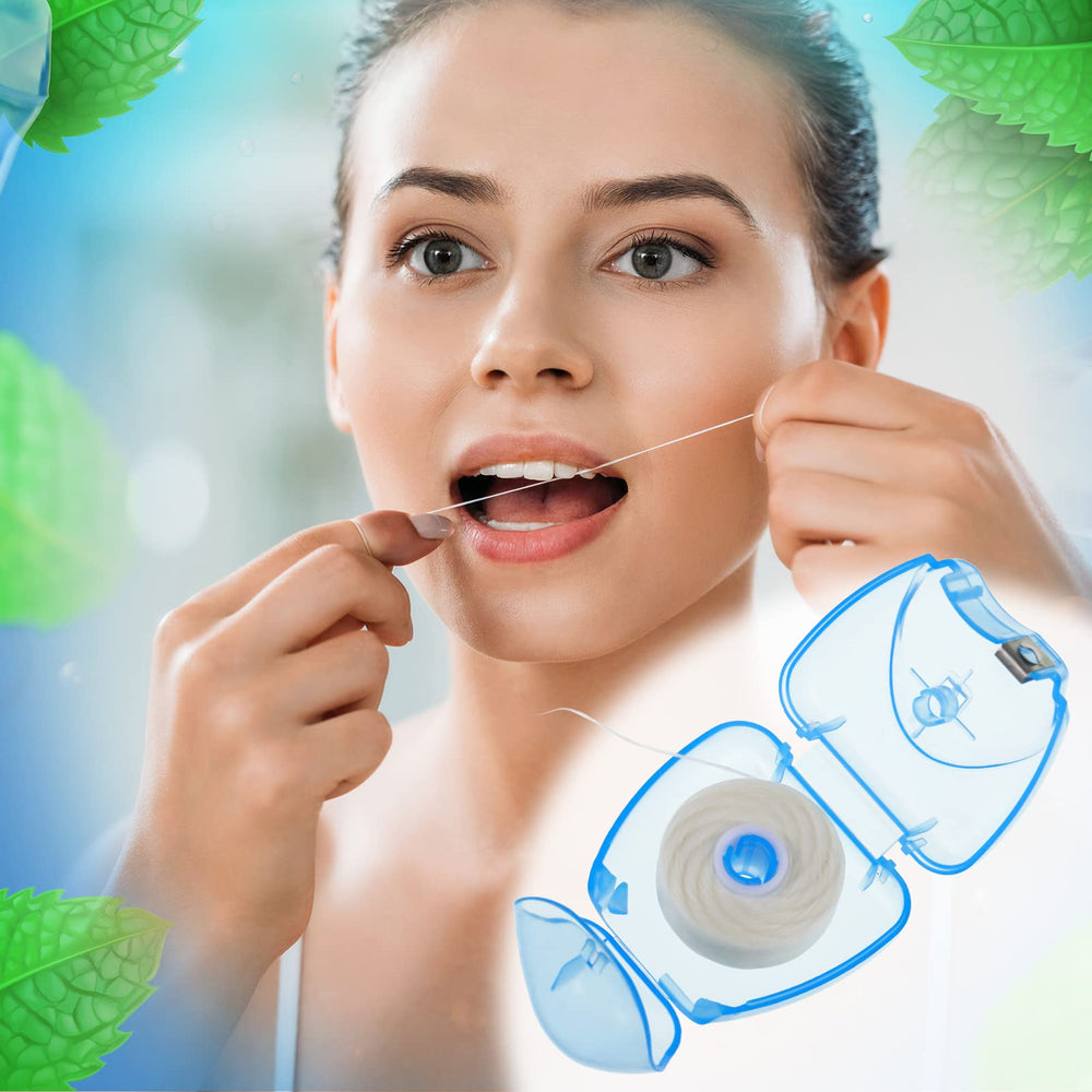 Compact, portable dental floss bulk packaging for travel