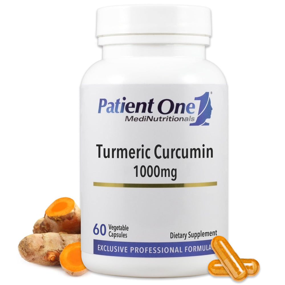 Bottle of Patient One Turmeric Curcumin 1000 mg with 60 capsules