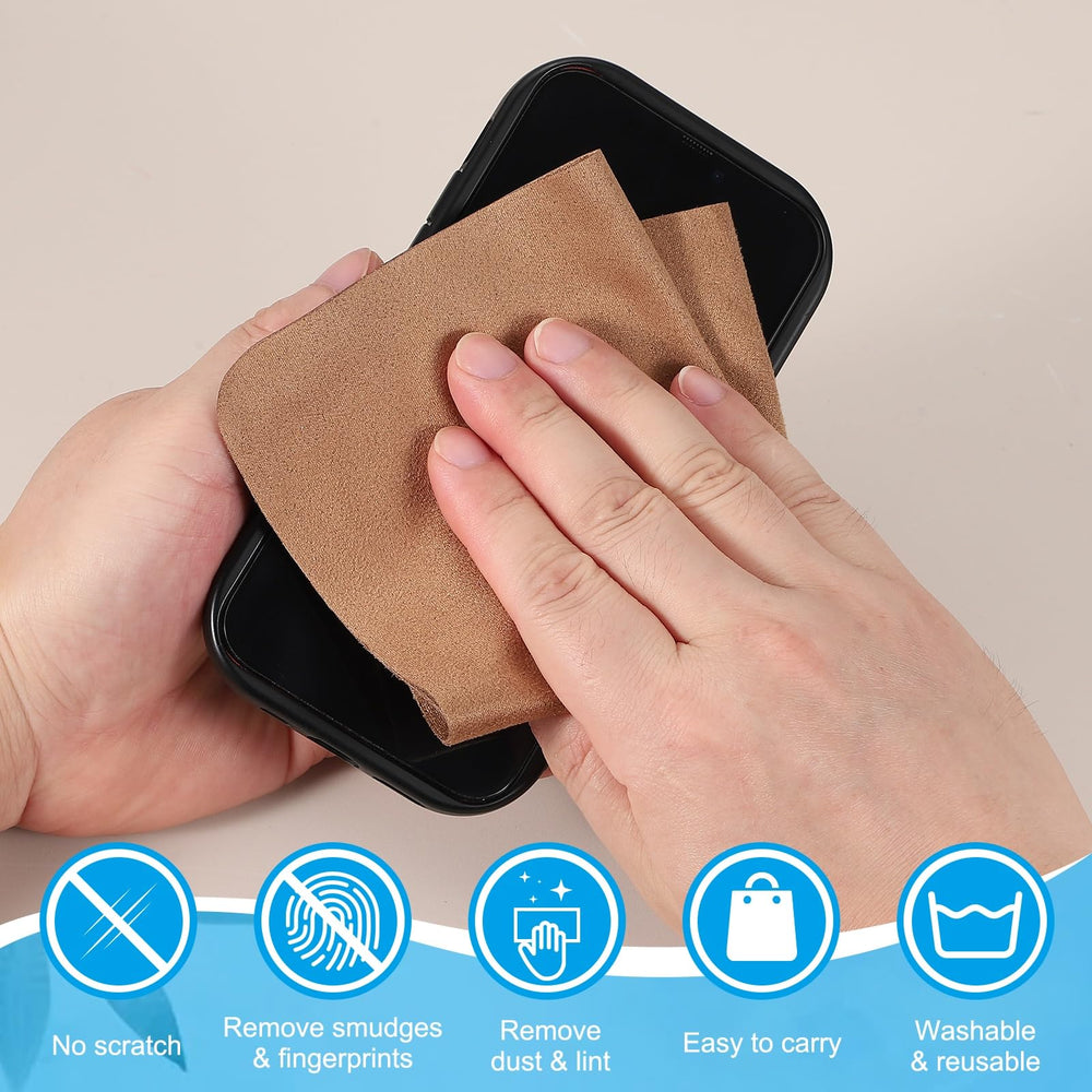 Cleaning cloth used on eyeglasses and smartphone screens