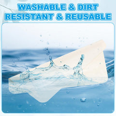 Close-up of microfiber cleaning cloth on beige background