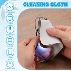 Close-up of the gray PATIKIL microfiber cleaning cloth texture