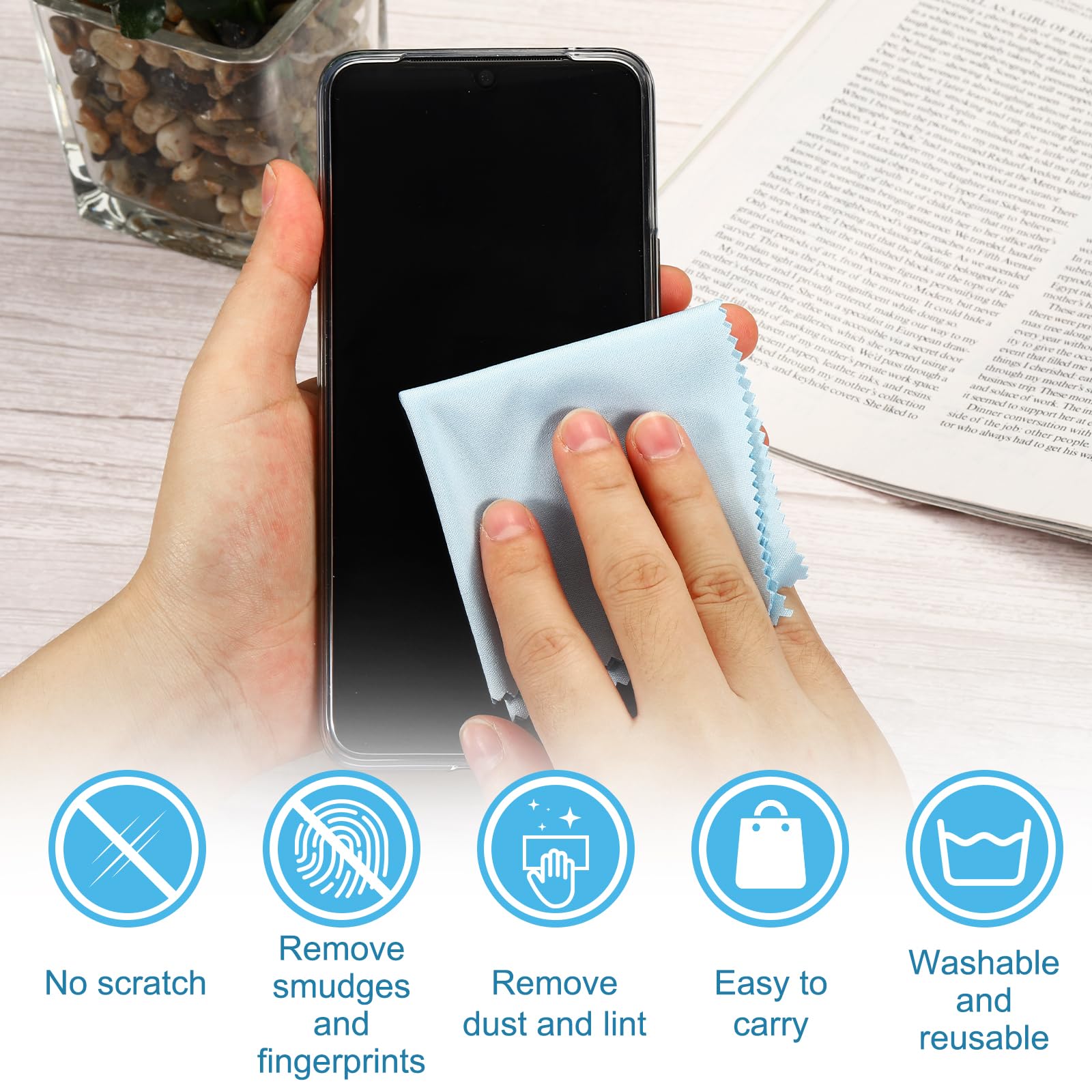 Cloth wiping electronics screens (TV/monitor/phone)