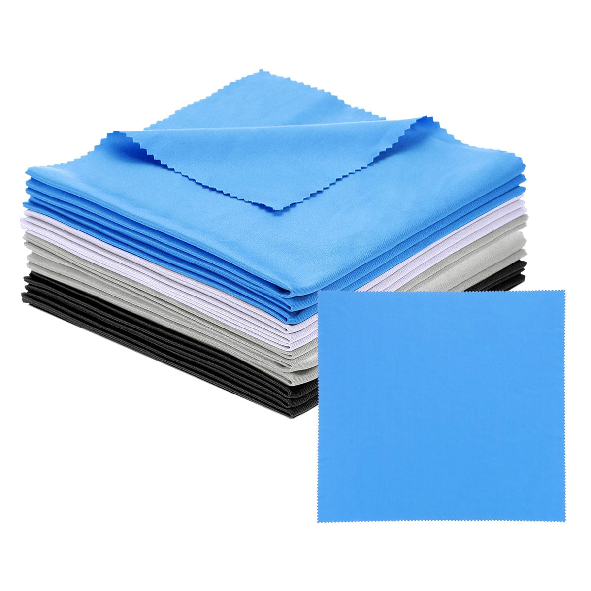 PATIKIL microfiber cleaning cloths – Black, 12x12 inches (12-pack)