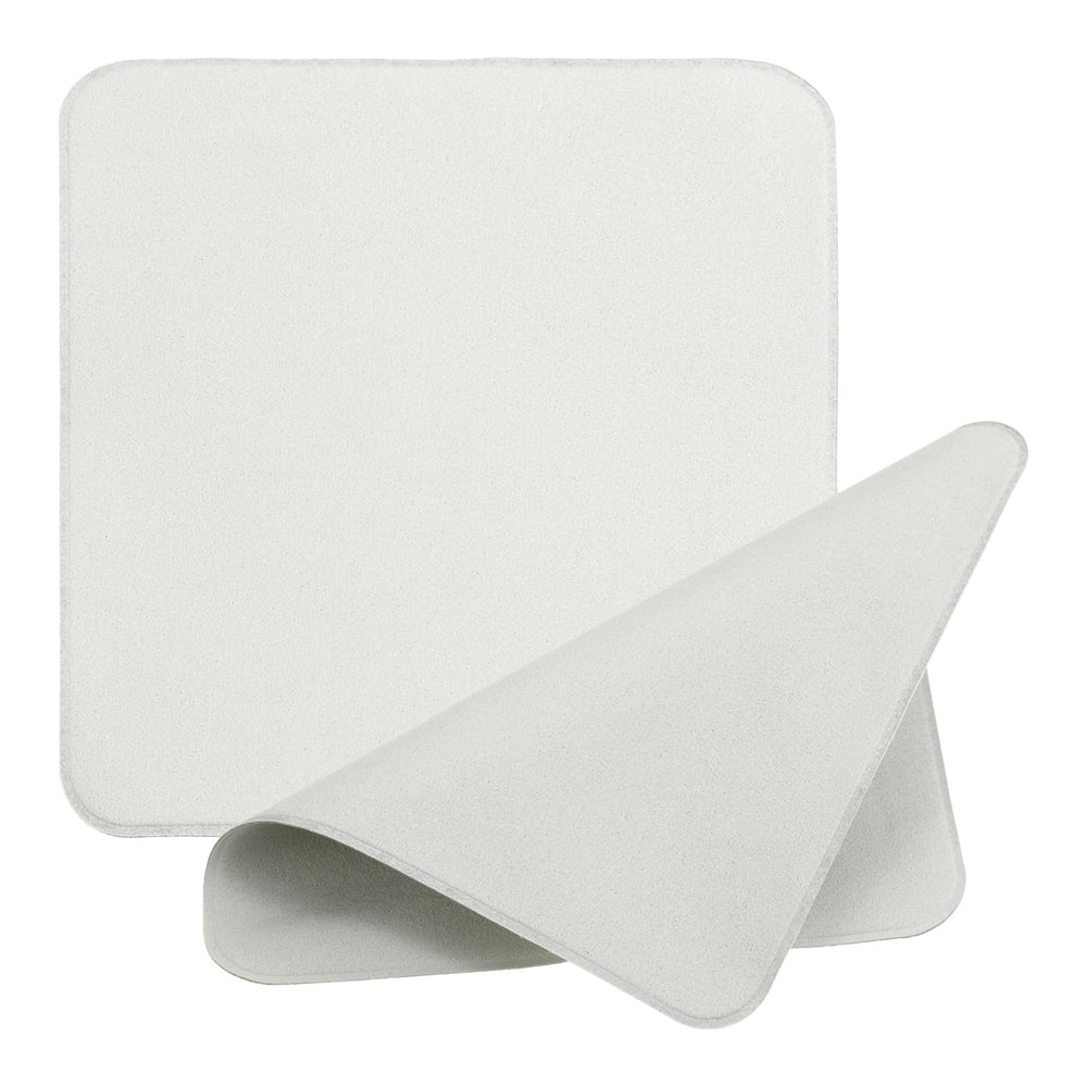 Two gray PATIKIL 5x5 inch microfiber glasses cleaning cloths