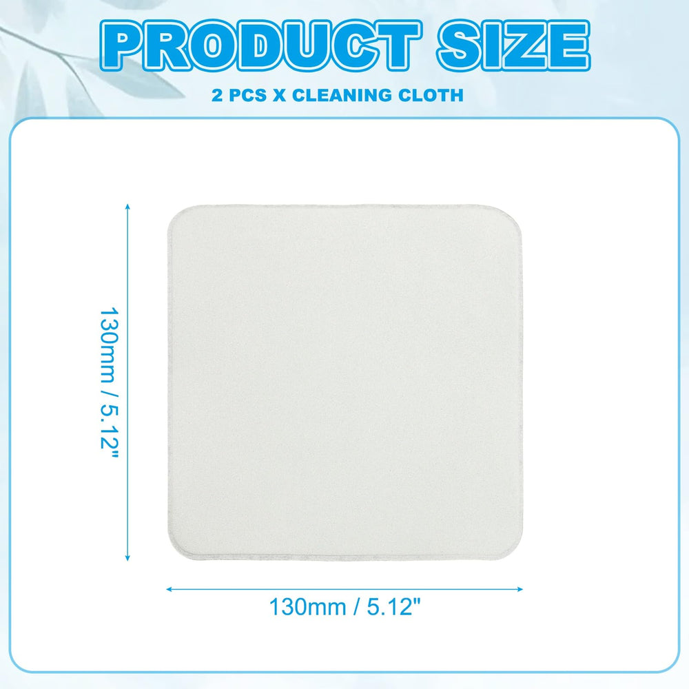 Close-up of gray microfiber cleaning cloths for lenses