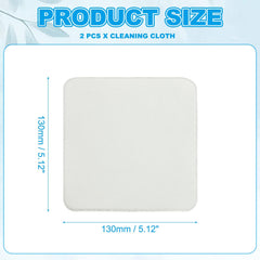 Close-up of gray microfiber cleaning cloths for lenses