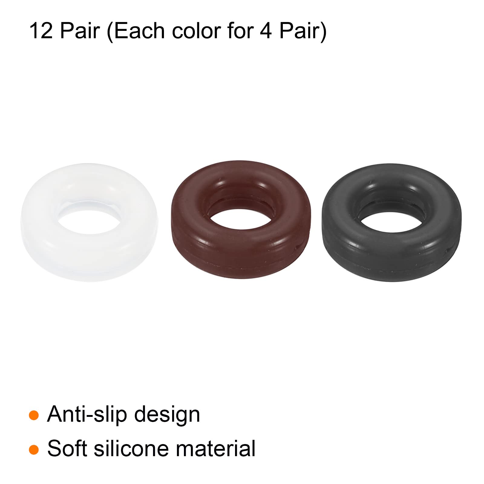 PATIKIL Glasses Ear Grips Brown - 12 Pairs