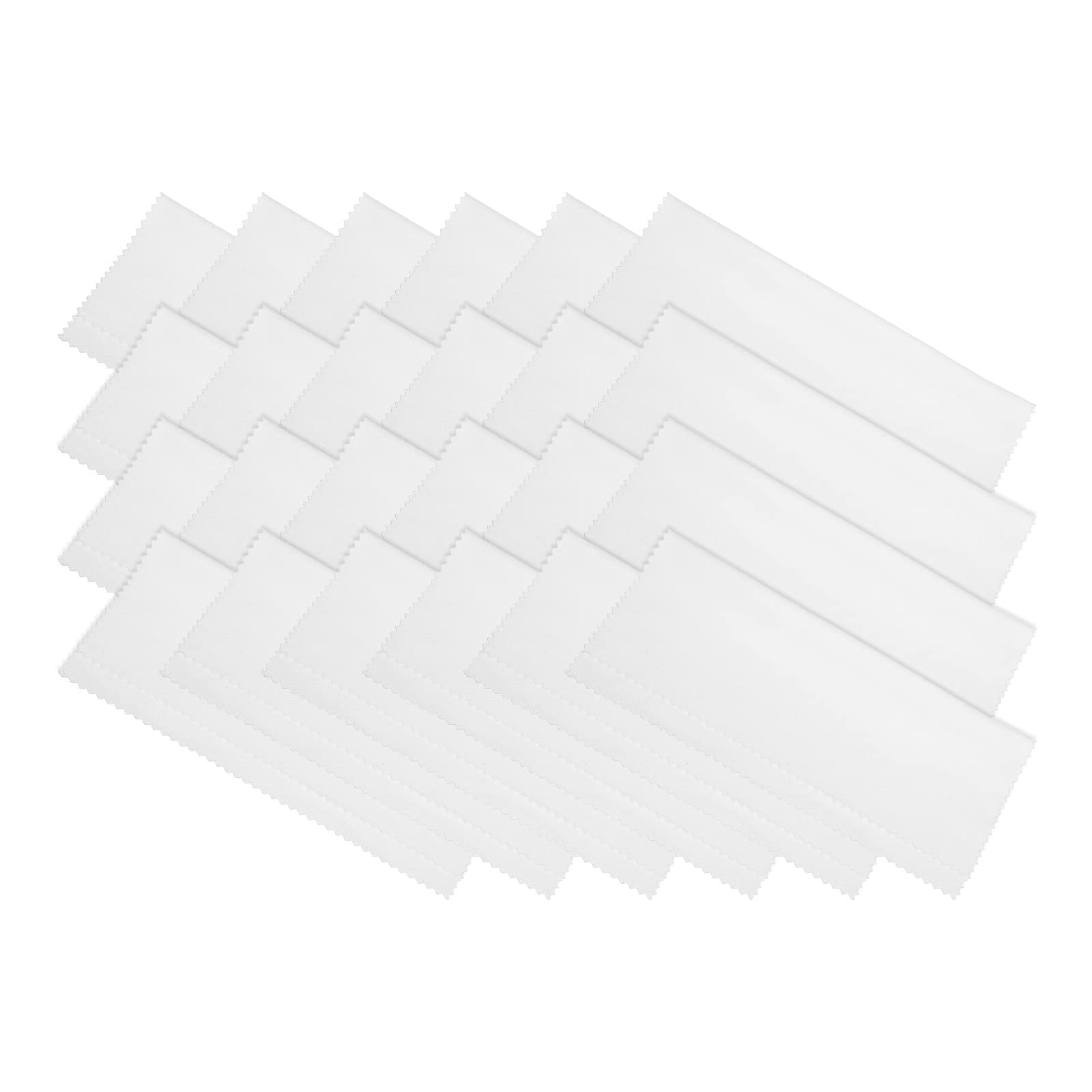 PATIKIL microfiber cleaning cloth 6x6 inch white with vinyl pouch