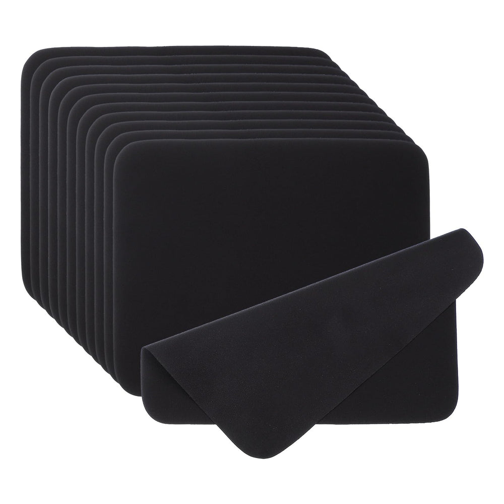 PATIKIL black microfiber glasses cleaning cloths 12 pack