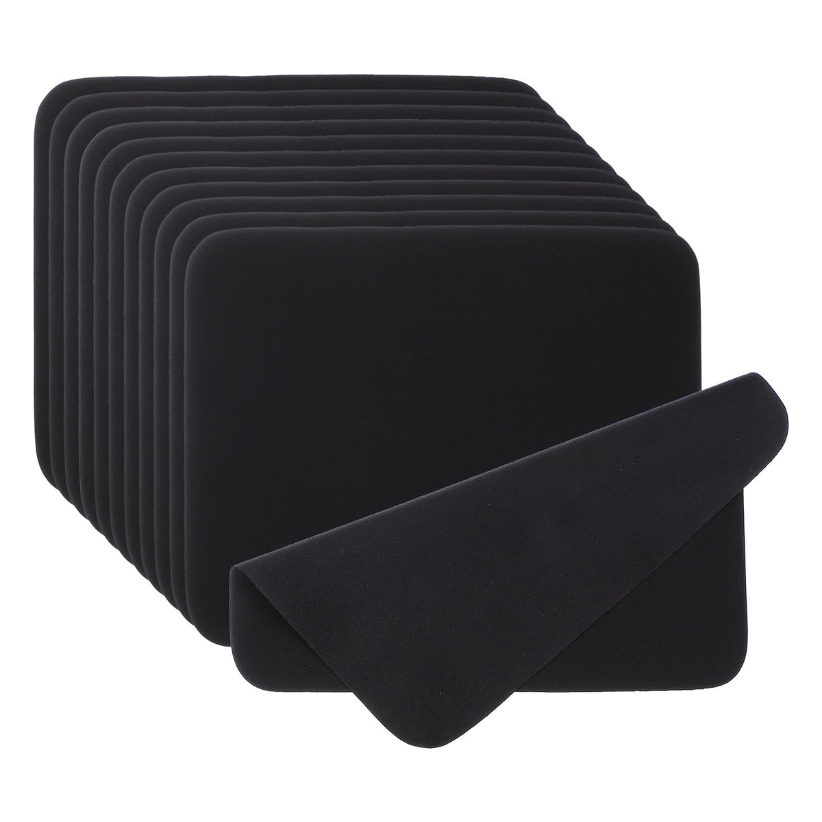 PATIKIL black microfiber glasses cleaning cloths 12 pack