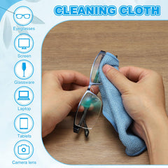 Six cloths stacked for storage and portability