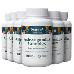 Pattern Wellness Ashwagandha Complex bottle with KSM-66 and Black Pepper