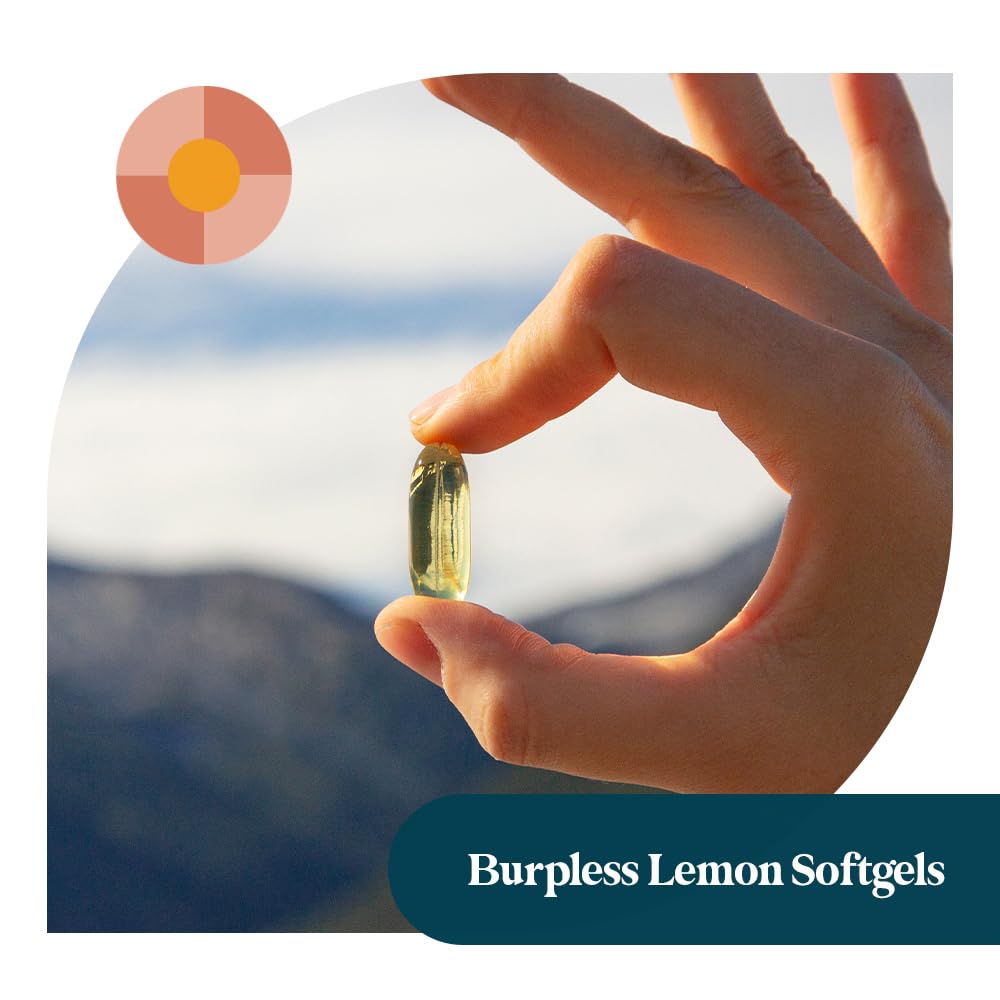 Nutrition facts and ingredients on Omega-3 bottle label