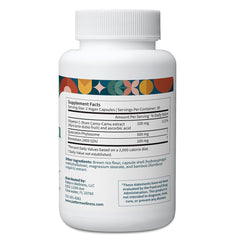 Ingredients strip highlighting quercetin, bromelain and camu camu vitamin C