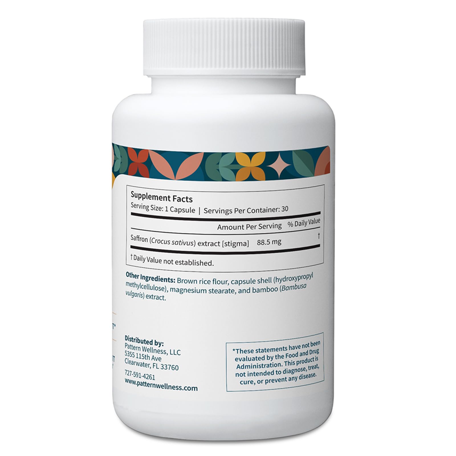 Serving illustration for 88.5 mg saffron extract