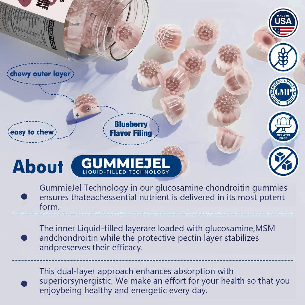 Blueberry-flavored gummy close-up