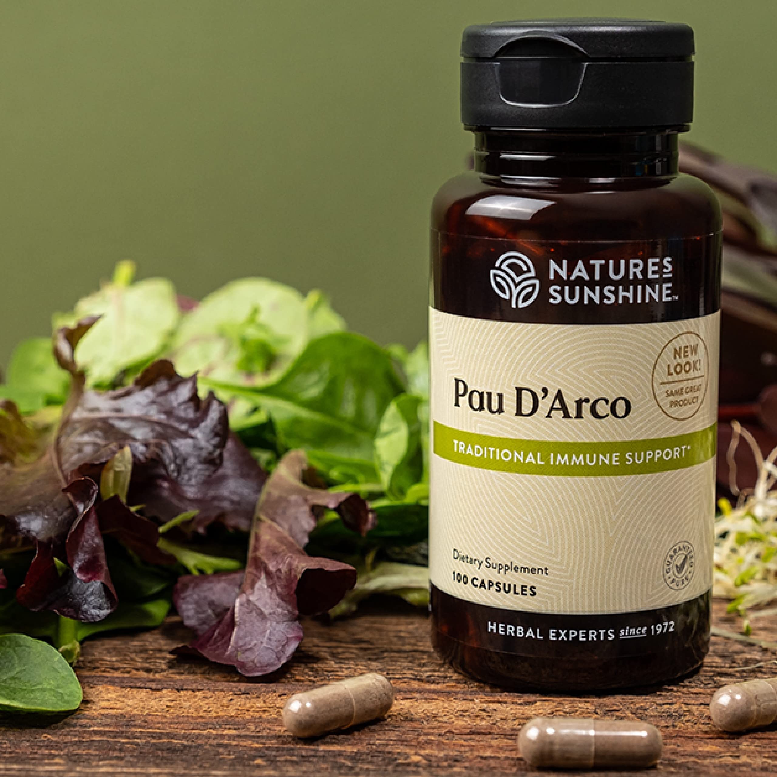 Close-up of Pau D'Arco capsules