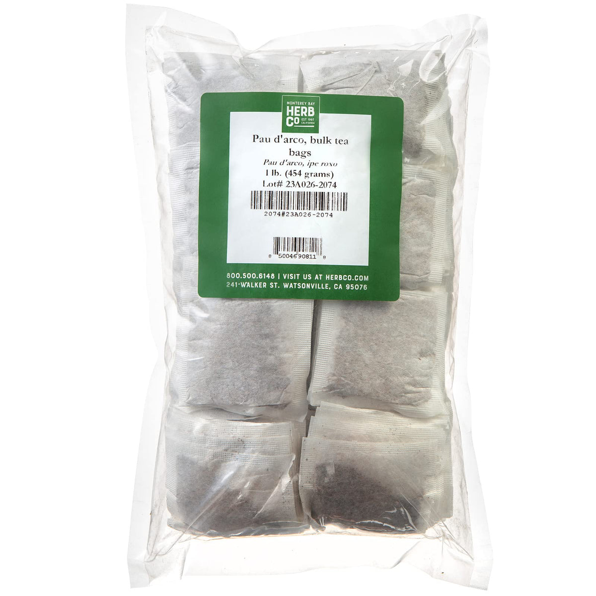 Pau D’arco herbal tea bags in a 1 lb package