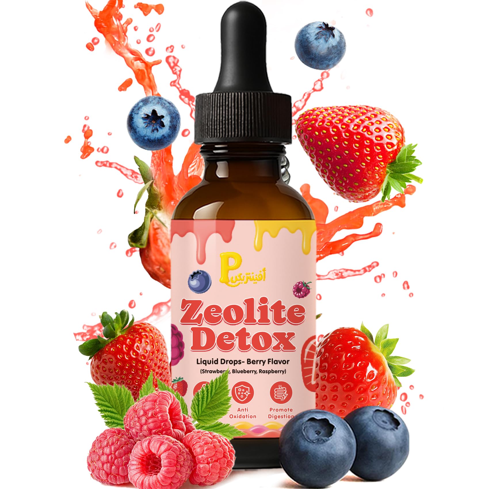 60ml Zeolite Detox Drops on a kitchen counter for daily wellness