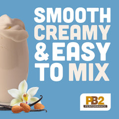 PB2 Performance Almond Protein Powder being poured into a shaker