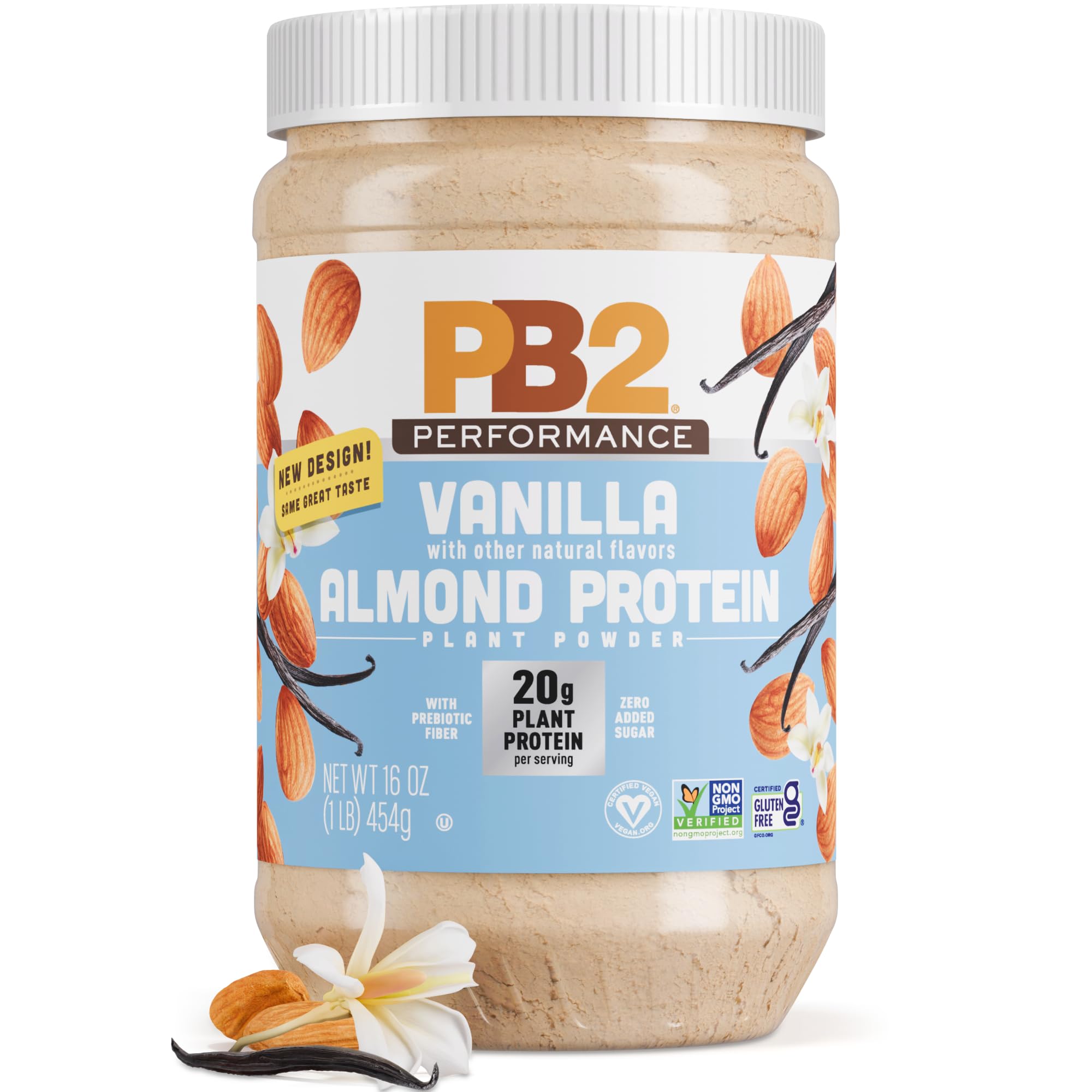 PB2 Performance Almond Protein Powder vanilla 1lb canister