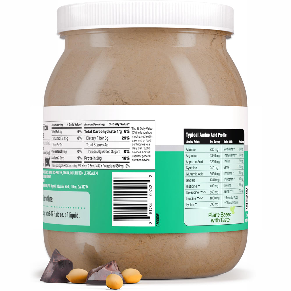 Lifestyle/product shot of PB2 Performance Peanut Dutch Cocoa 2lb