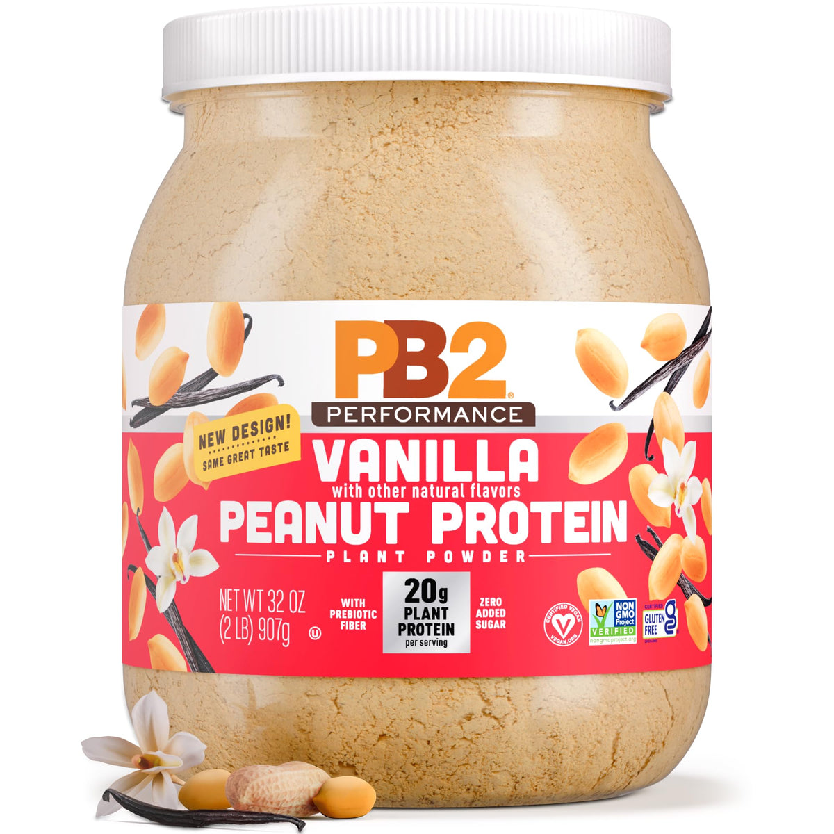 PB2 Performance Peanut Protein Powder Vanilla 2lb – front view