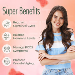 PCOS support gummies featuring Myo-Inositol and D-Chiro Inositol with Ashwagandha