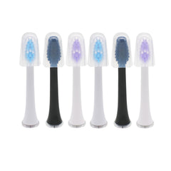 PDEEY 6-pack toothbrush heads with cover for Jetwave Sonic Edge - side view