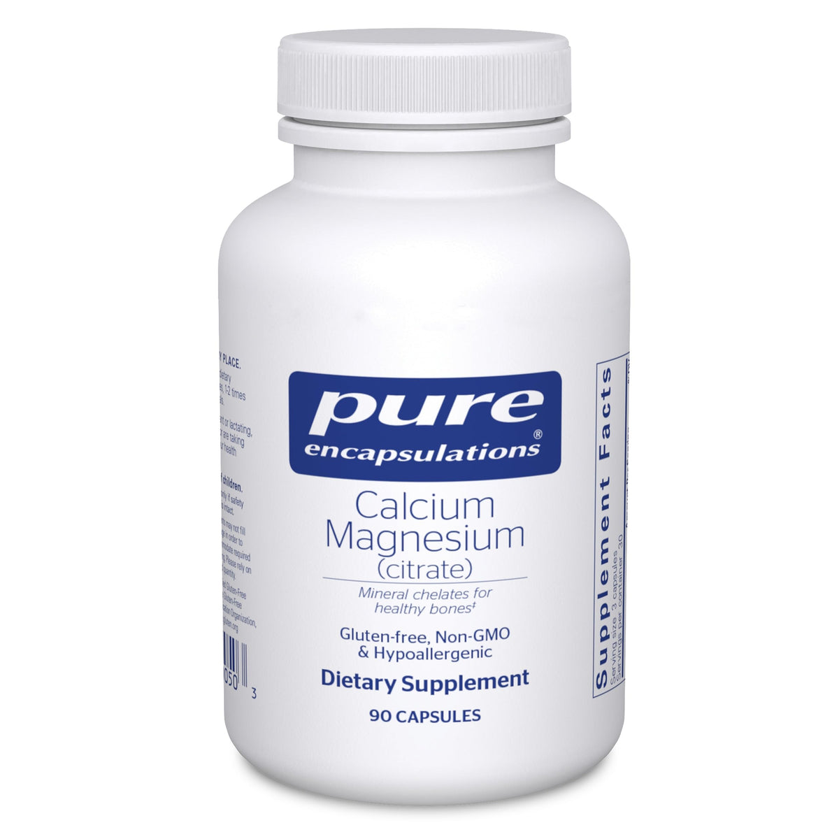Hero image: Pure Encapsulations Calcium Magnesium (Citrate) 240g 90 capsules